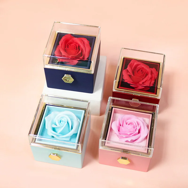 Romantic Turning Rose Gift Box