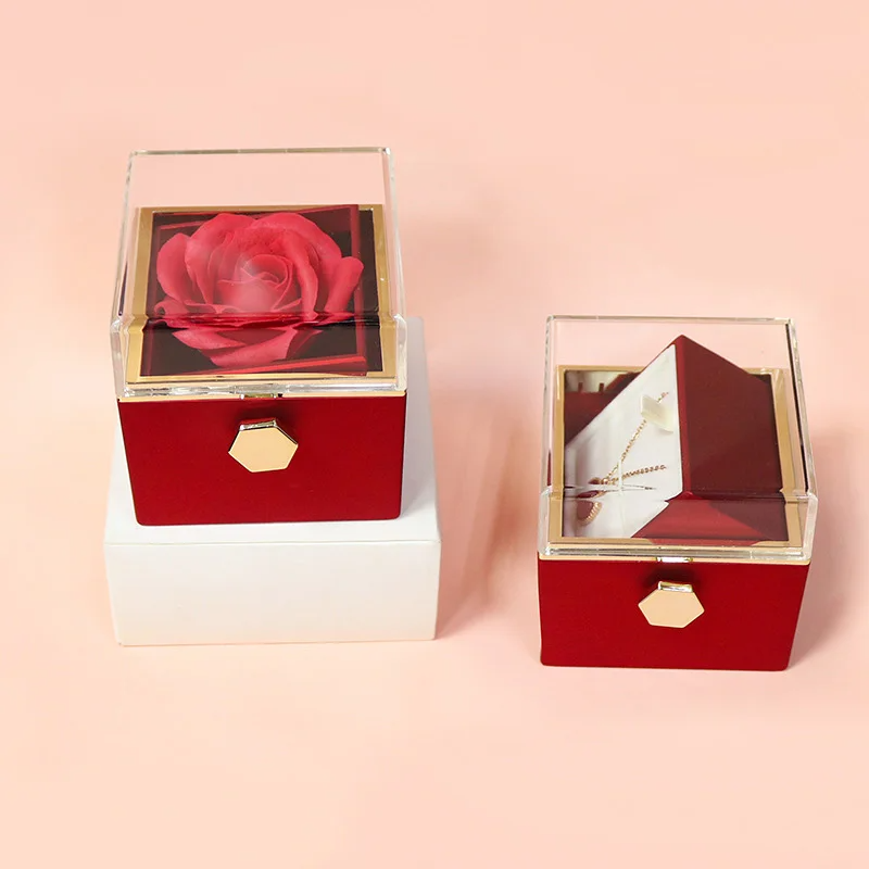 Romantic Turning Rose Gift Box