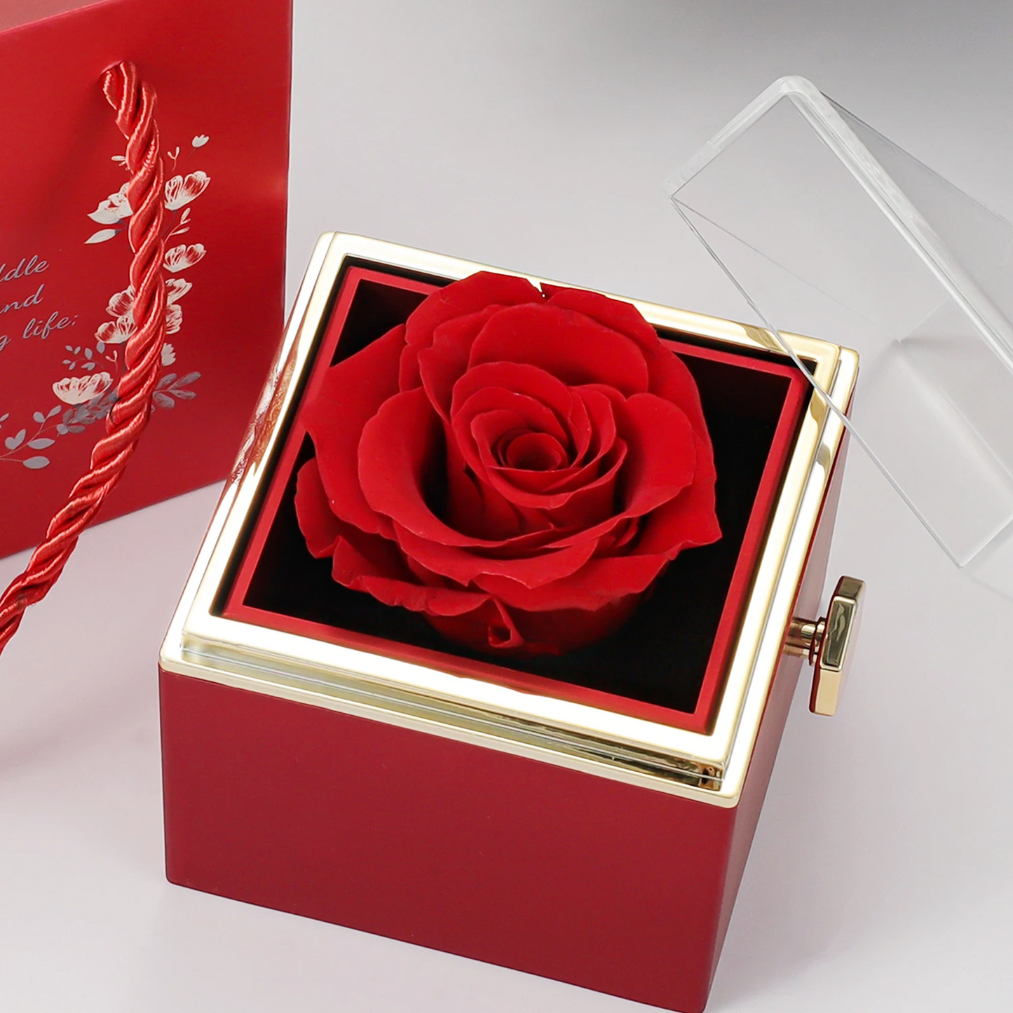 Romantic Turning Rose Gift Box